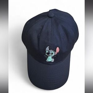 Disney Navy Blue Stitch Embroidered Baseball Cap
